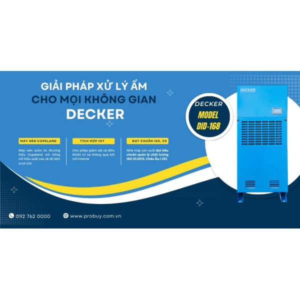 Máy hút ẩm công nghiệp DECKER có tiết kiệm điện năng không?