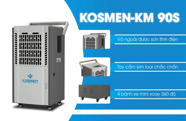 Cấu tạo của máy hút ẩm công nghiệp Kosmen KM-90S