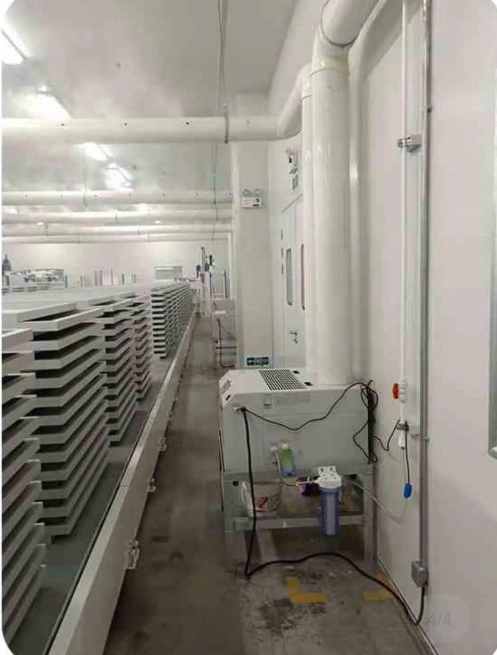 hình ảnh thực tế máy phun ẩm tại nhà máy